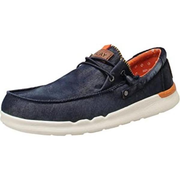 Yumas  Sneakers hombre cordones eco-serraje marrón y azul – Da Ponte