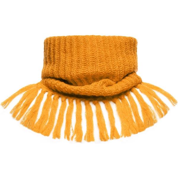 Sciarpa made italy con frange in mohair oro Sfizio
