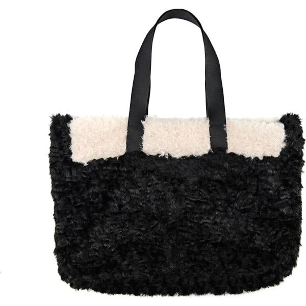 Shopping bag maxi contrasto made italy bianco e nero Sfizio