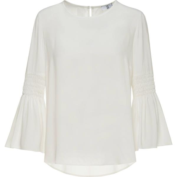 Blusa made italy effetto acetato con scollo in seta bianco Sfizio