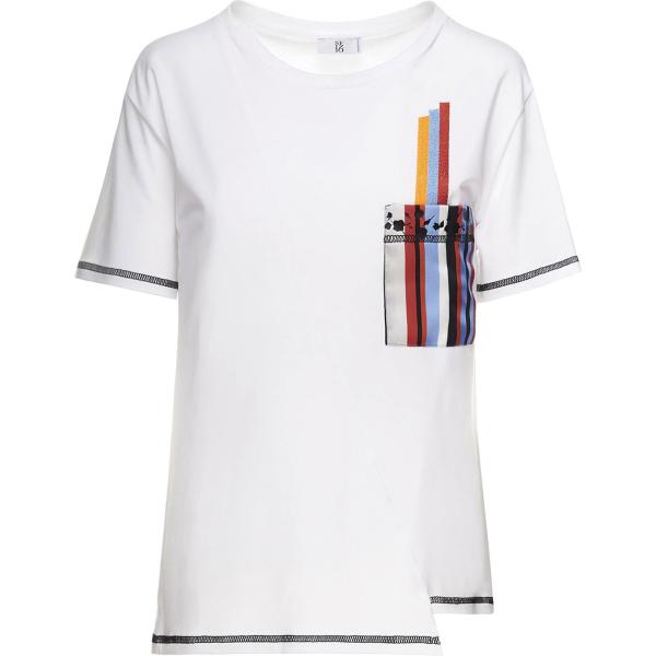 T-shirt made italy fantasia bianco e blu Sfizio