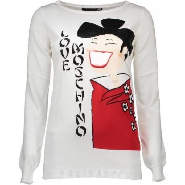 pullovers Love Moschino bianco