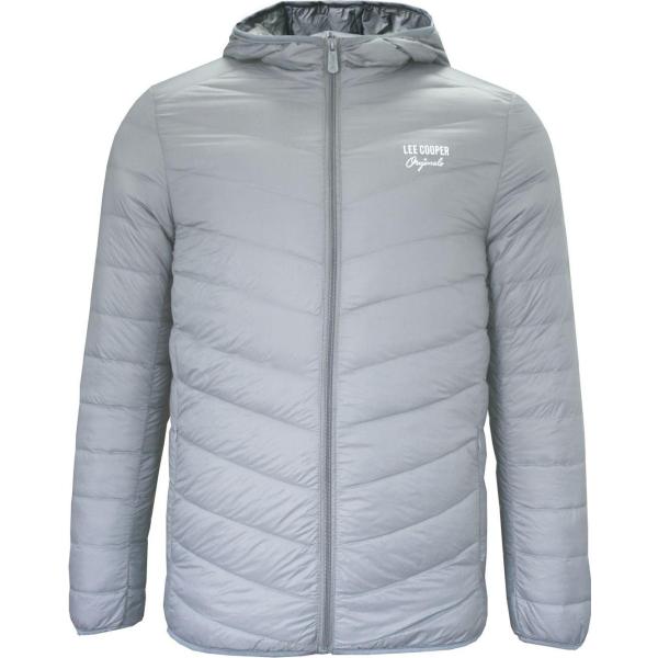 Piumino stile militare con cappuccio in denim grigio Lee Cooper grigio military