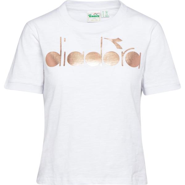 T-shirt in cotone bianco Diadora bianco