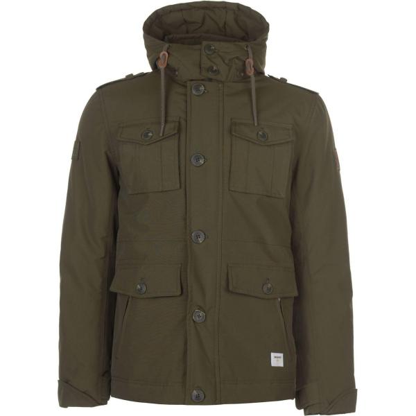 Giubbotto con zip e tasche kaki e oro Soul Cal verde