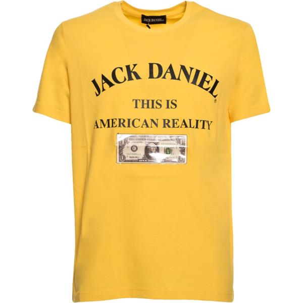 t-shirt Jack Daniel giallo