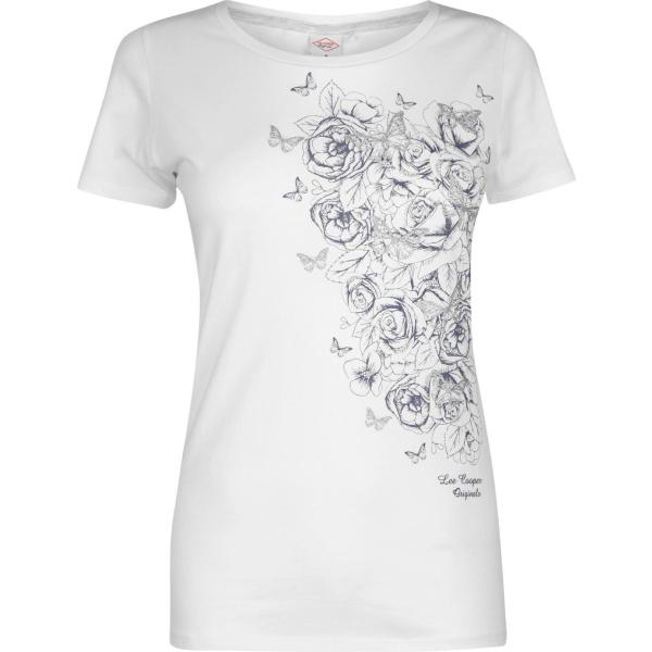t-shirt Lee Cooper bianco military