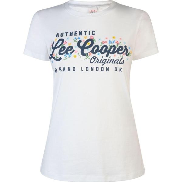 t-shirt Lee Cooper bianco military