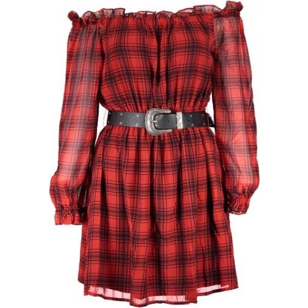 vestito corto Guess rosso con stampe