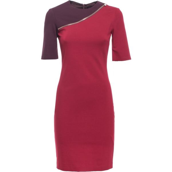 Vestito rosso e bordeaux e bianco Trussardi rosso