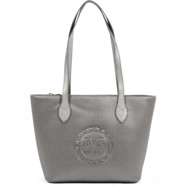 Borsa a mano in pelle argento V 19.69 grigio