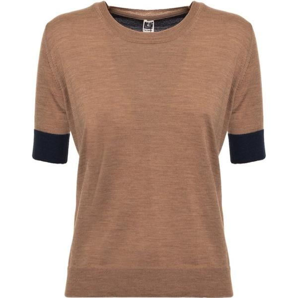 Maglia girocollo a maniche corte beige Guy Laroche