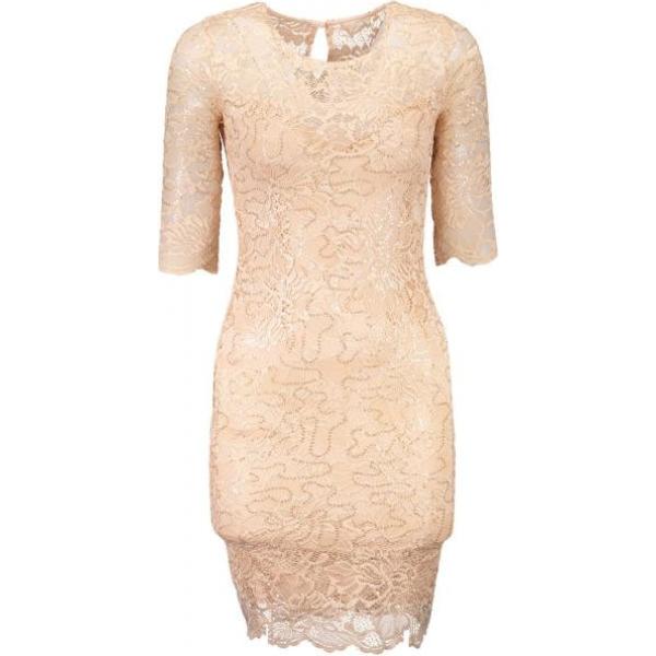 Vestito corto con pizzo girocollo rosa Guess rosa