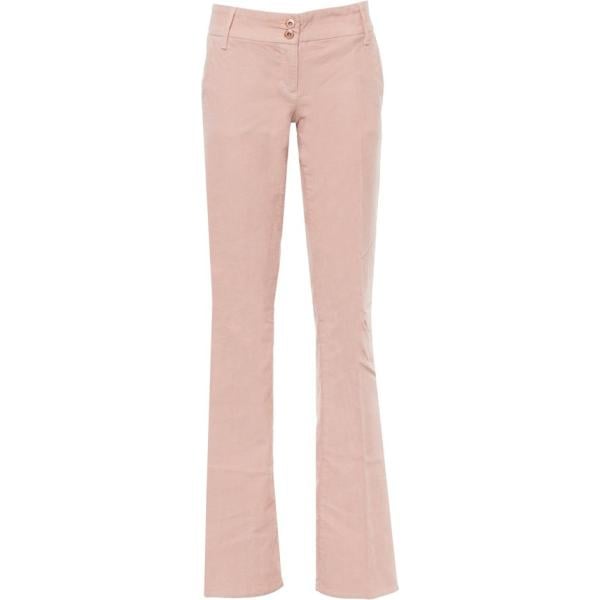 Pantalone in denim elasticizzato rosa Trussardi viola