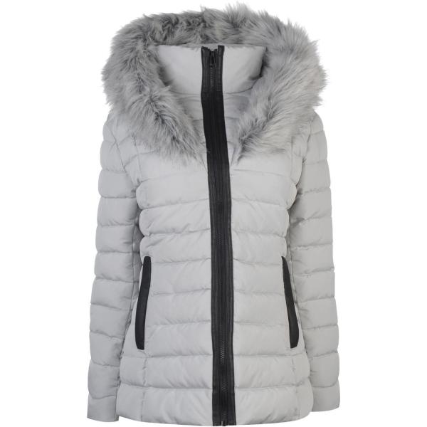 Piumino grigio Golddigga grigio con stampe