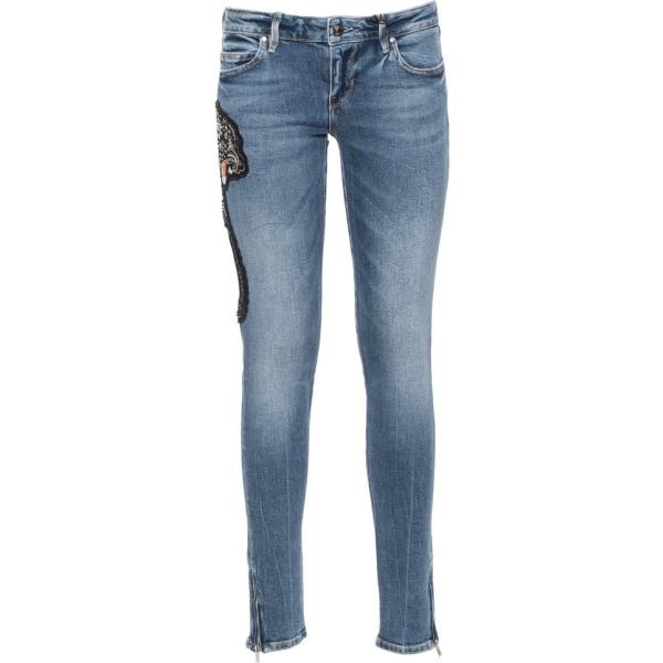 Jeans skinny con ricamo vita bassa in denim Guess