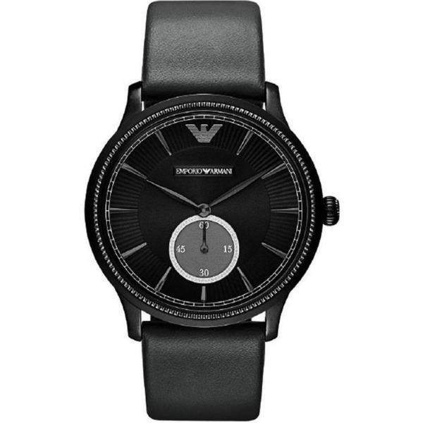 Orologio con cinturino nero e grigio Armani nero