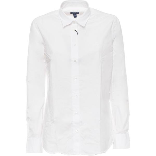 Camicia collo classico a maniche lunghe tinta unita bianco Gant bianco tinta unita