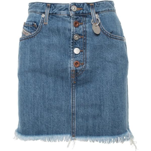 Gonna in denim con bottoni Diesel blu