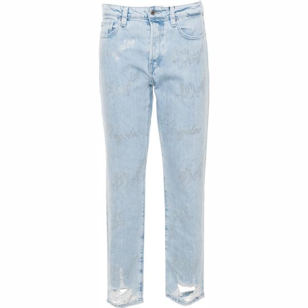 jeans dritti Guess blu tinta unita