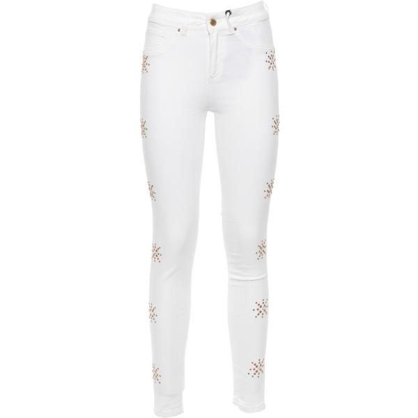 pantalone lungo Guess bianco tinta unita