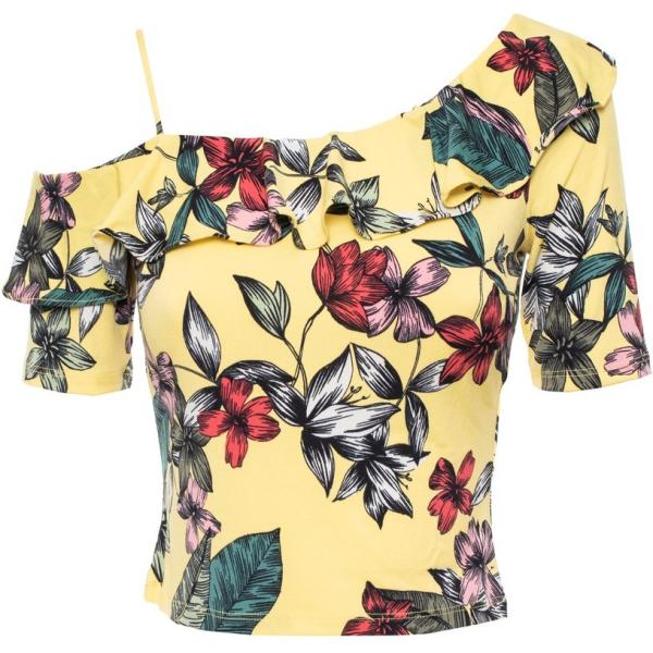top Guess giallo a fiori