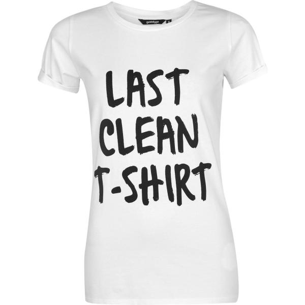 t-shirt Golddigga bianco