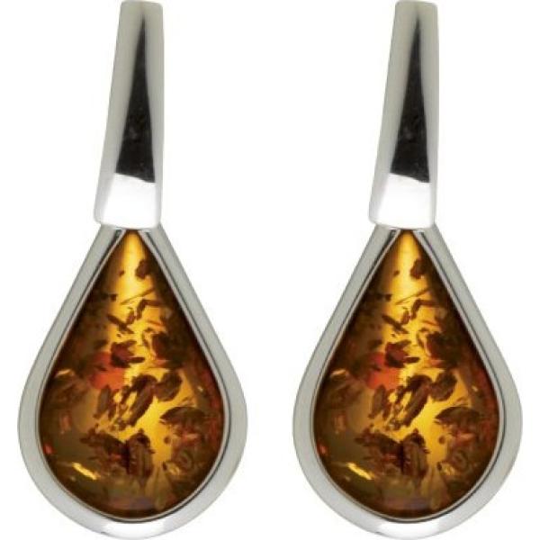 boucles doreilles Nature dAmbre orange
