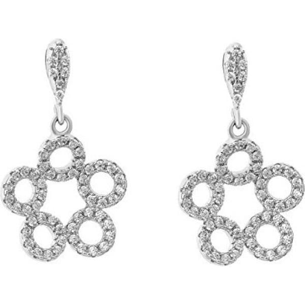 boucles doreilles Orphelia blanc