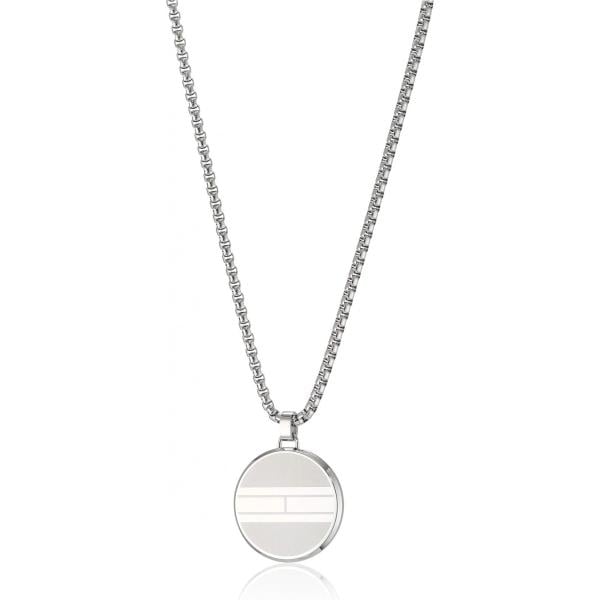 Colliers et pendantifs Tommy Hilfiger gris