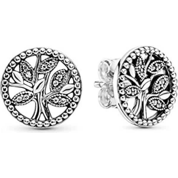 boucles doreilles Pandora gris