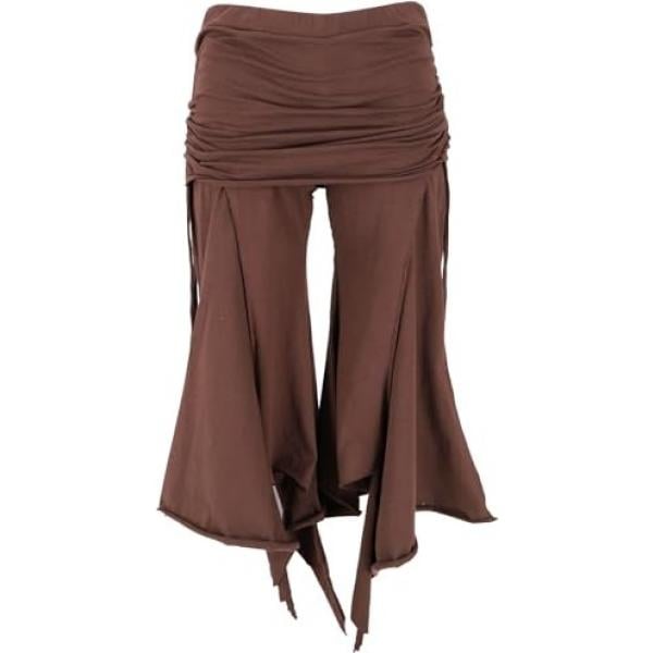 pantalon large en bas Guru Shop marron