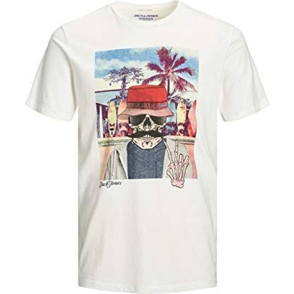 T-shirts, polos et débardeurs Jack & Jones blanc imprimé