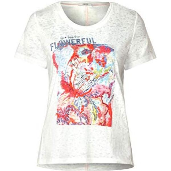 t-shirts Cecil blanc à rayures