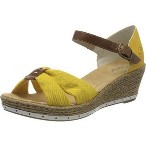 sandales à talon Rieker jaune