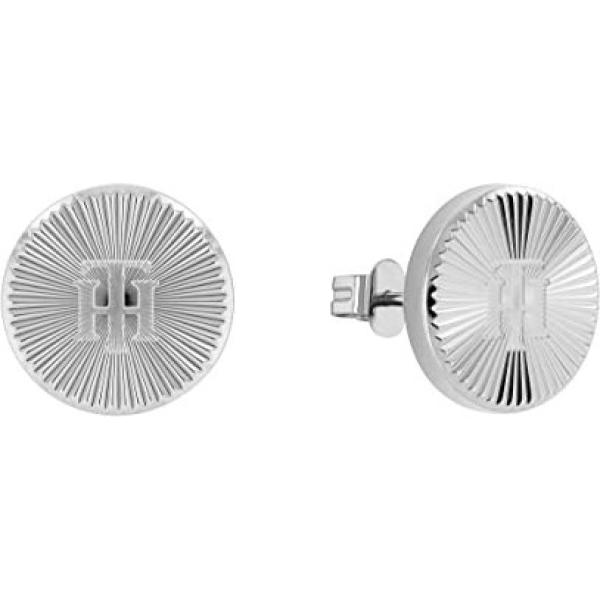 boucles doreilles Tommy Hilfiger gris