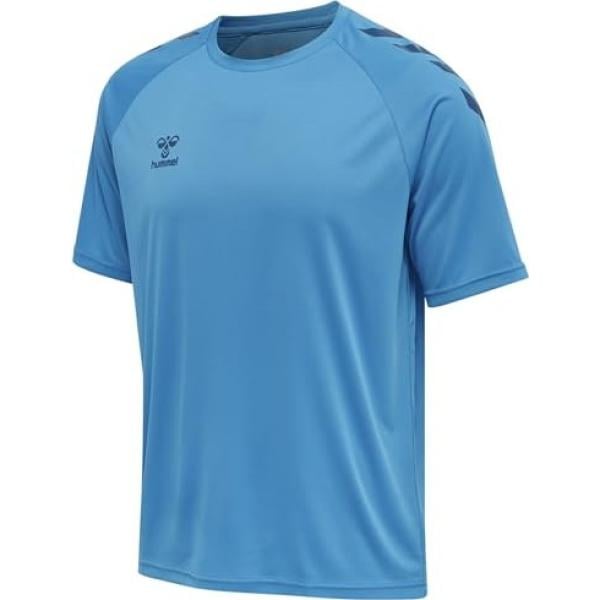 t-shirts Hummel bleu imprimé