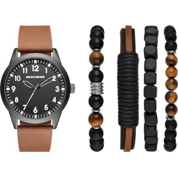 montres analogiques Skechers marron