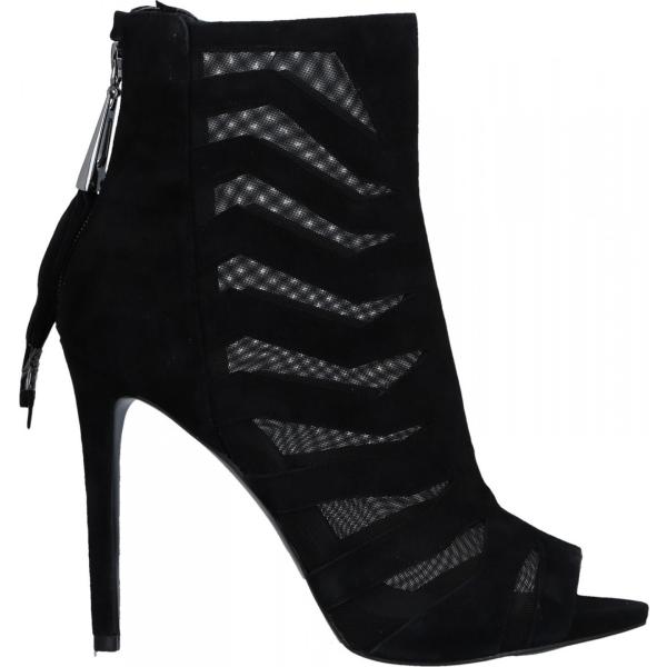 Bottines con zip open toe Guess noir