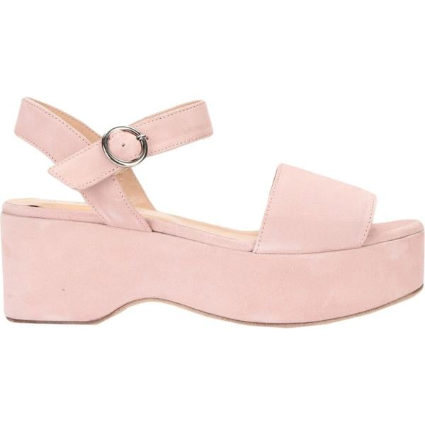 sandales en cuir George J. Love rose teinte unie