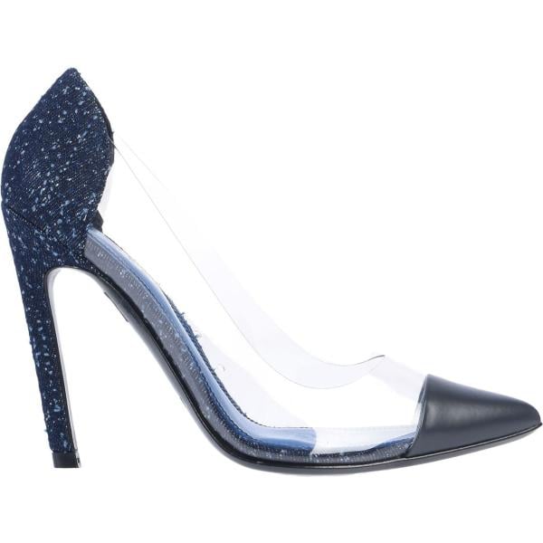 chaussures à talon Diesel bleu imprimé