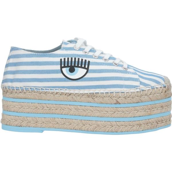 chaussure à talon Chiara Ferragni bleu à rayures