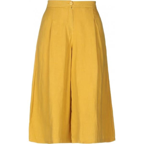pantalon long Diana Gallesi jaune teinte unie