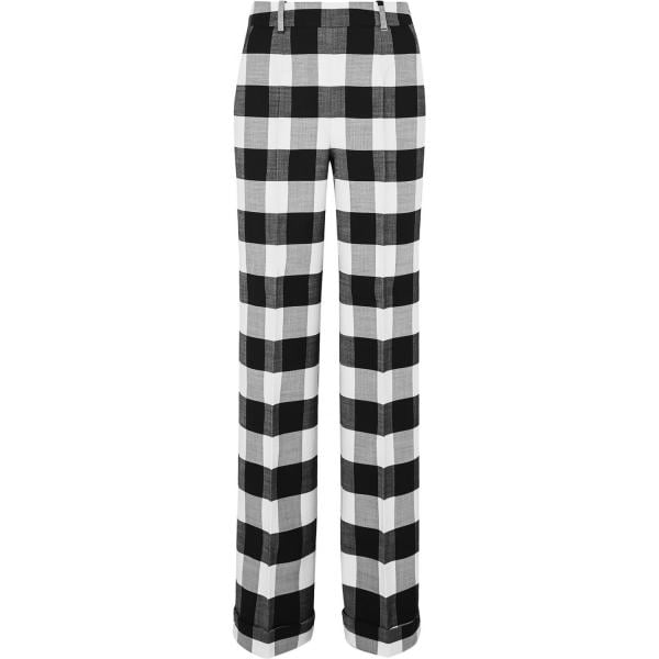 Pantalons longs Altuzarra noir à carreaux