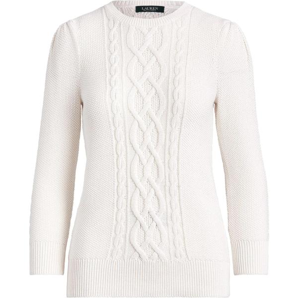 pulls Lauren Ralph Lauren blanc teinte unie