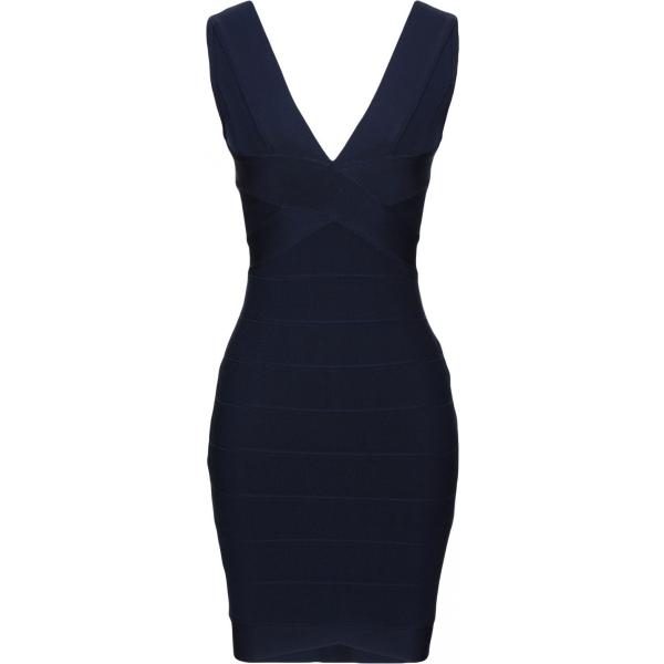 robes courtes Hervé Léger bleu