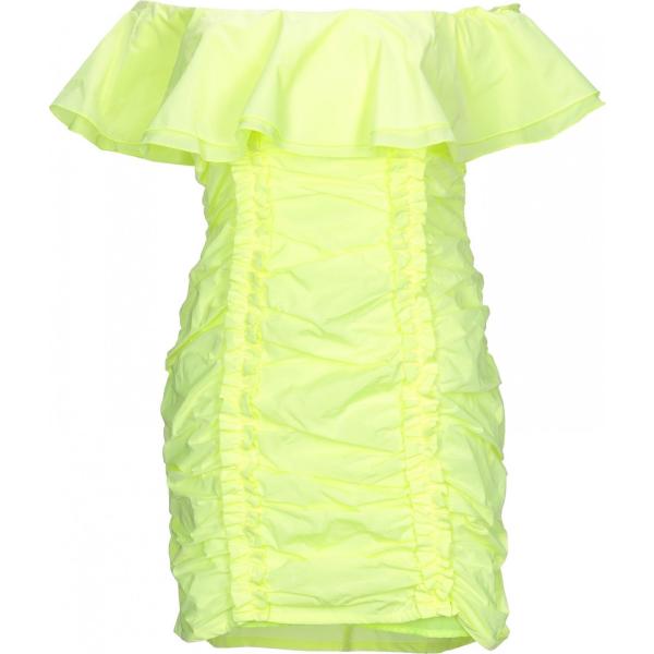 robes courtes GAëLLE Paris jaune teinte unie