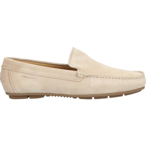 Chaussures lacets homme beige effet daim sans talon bout carr