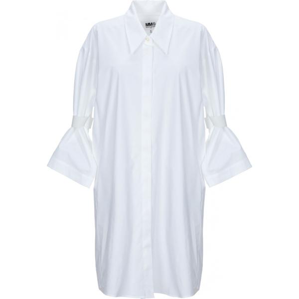 robes courtes Mm6 Maison Margiela blanc teinte unie