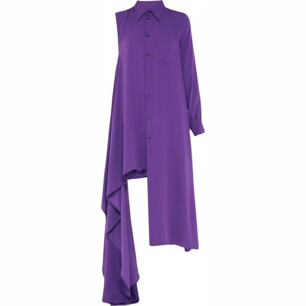 robes mi-longues/au genou Mm6 Maison Margiela violet teinte unie